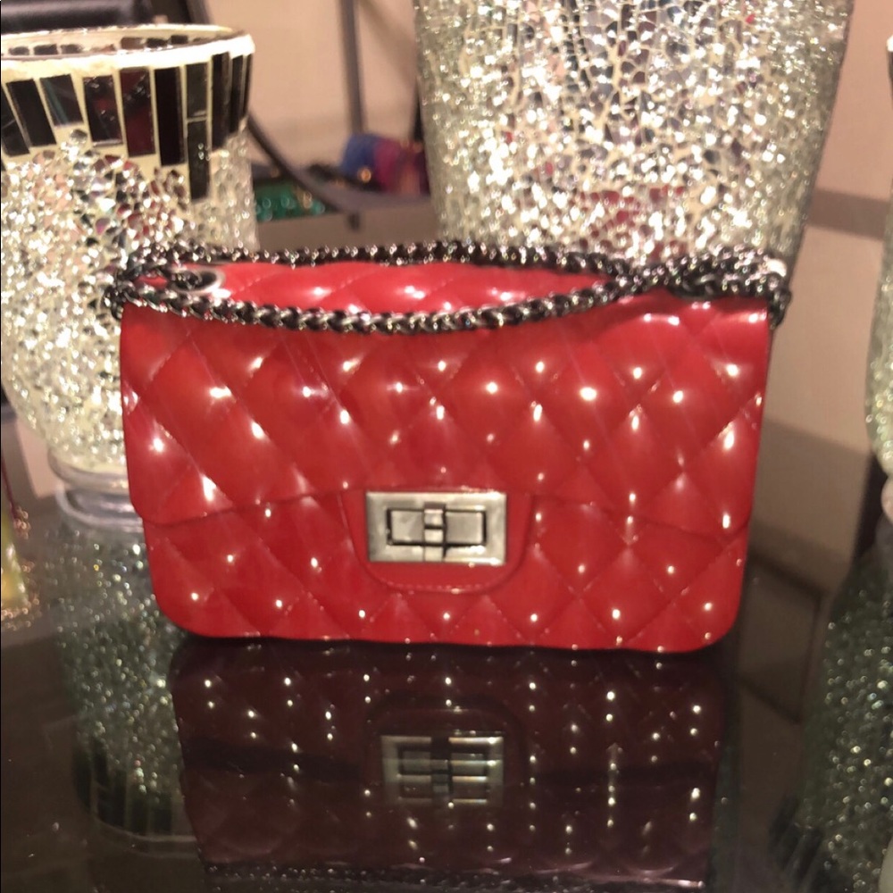 Dark Red Mini Jelly Purse